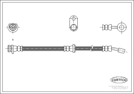 CORTECO 19032887 Fren Sistemleri Fren Hortumları - HONDA ACCORD VI (CK, CG, CH, CF, CL) uyumlu