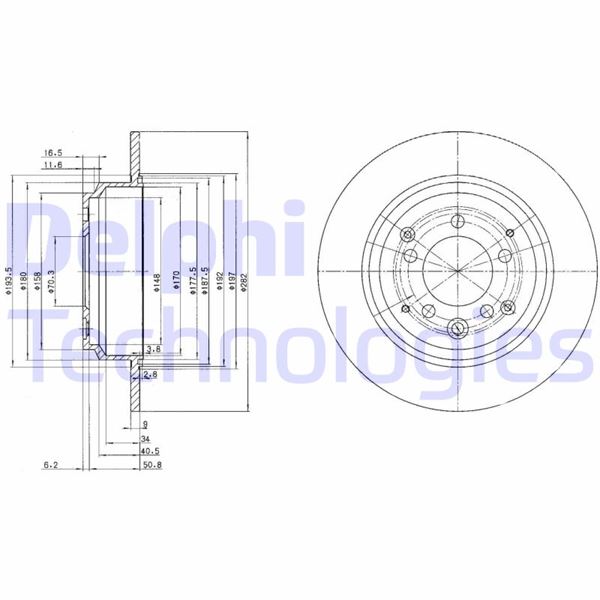 DELPHI BG3060 Fren Sistemleri Fren Diski - HONDA LEGEND II Coupe (KA) uyumlu