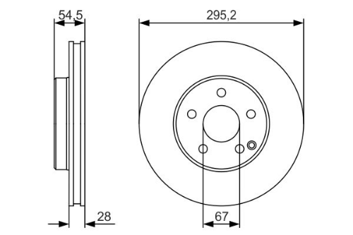 BOSCH 0 986 479 S07 Fren Sistemleri Fren Diski - AUDI 80 B3 Sedan (893, 894, 8A2) uyumlu