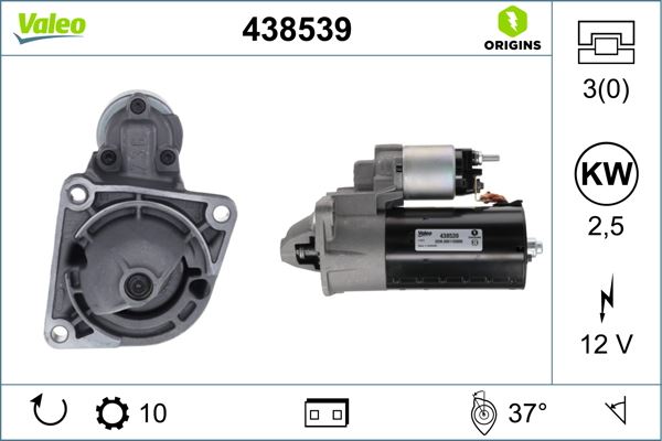 VALEO 438539 Elektrik Sistemi Marş Motoru - FIAT DOBLO Cargo (263_) uyumlu