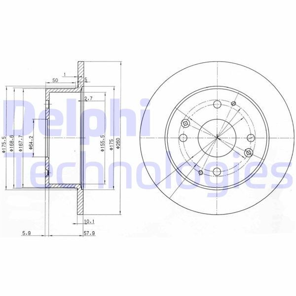 DELPHI BG3677 Fren Sistemleri Fren Diski - HONDA ACCORD VI (CK, CG, CH, CF, CL) uyumlu