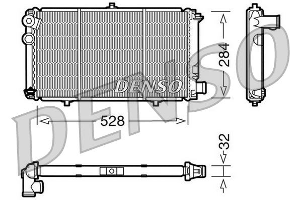 DENSO DRM07001 Soğutma Sistemi Su Soğutucu & Parçaları - CITROËN VISA uyumlu