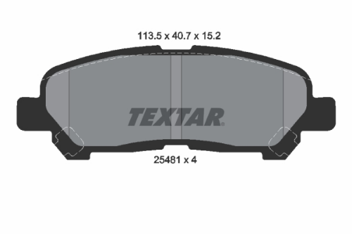 TEXTAR 2548101 Fren Sistemleri Fren Balatası - TOYOTA HIGHLANDER / KLUGER (_U4_) uyumlu