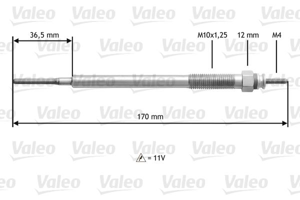 VALEO 345154 Ateşleme Sistemi Kızdırma Bujisi - TOYOTA HILUX VI Pick-up (_N1_) uyumlu