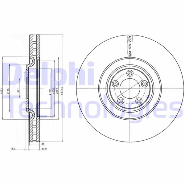 DELPHI BG9102C Fren Sistemleri Fren Diski - JAGUAR XK II Coupe (X150) uyumlu