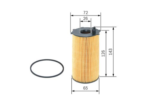 BOSCH F 026 407 207 Motor Yağ Filtresi - JEEP WRANGLER III (JK) uyumlu