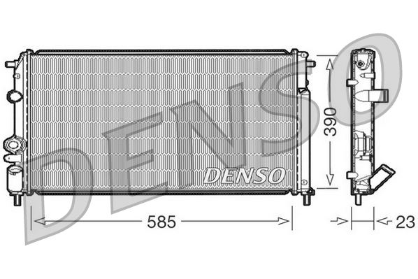DENSO DRM23053 Soğutma Sistemi Su Soğutucu & Parçaları - RENAULT MEGANE I (BA0/1_) uyumlu