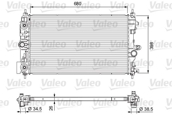 VALEO 701733 Soğutma Sistemi Su Soğutucu & Parçaları - OPEL ASTRA J Sports Tourer (P10) uyumlu