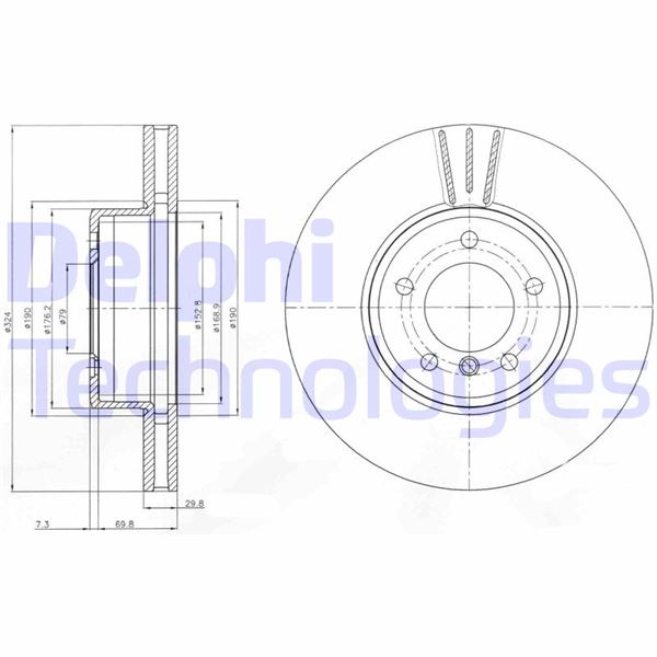 DELPHI BG9871C Fren Sistemleri Fren Diski - BMW 5 (E60) uyumlu