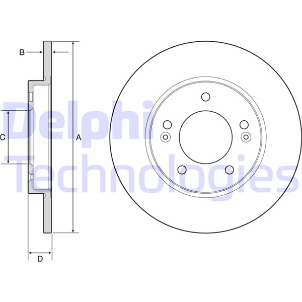 DELPHI BG4949C Fren Sistemleri Fren Diski - HYUNDAI i30 (PDE, PD, PDEN) uyumlu