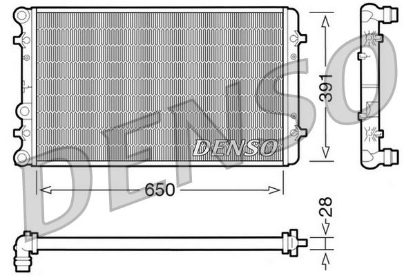 DENSO DRM02007 Soğutma Sistemi Su Soğutucu & Parçaları - SEAT TOLEDO I (1L2) uyumlu