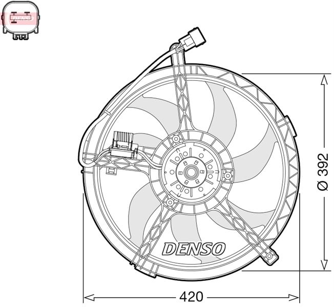 DENSO DER05009 Soğutma Sistemi Fan - MINI MINI (R56) uyumlu