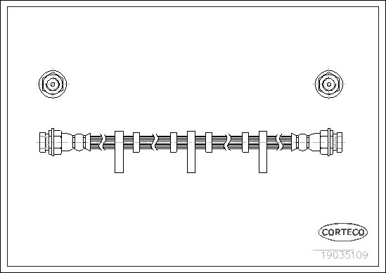 CORTECO 19035109 Fren Sistemleri Fren Hortumları - CHRYSLER VOYAGER / GRAND VOYAGER III (GS_, NS_) uyumlu