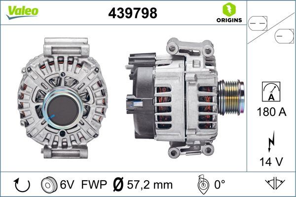 VALEO 439798 Elektrik Sistemi Alternatör - AUDI A5 Sportback (8TA) uyumlu