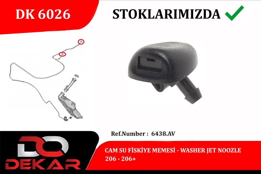 Cam Yıkama Su Fıskiye Memesi - DEKAR - DK6026 Ürün Görseli