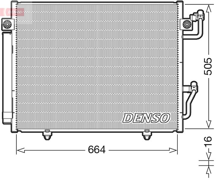 DENSO DCN45005 İklimlendirme Sistemi Klima Radyatörü - MITSUBISHI PAJERO CLASSIC (V2_W, V6_W, V7_W) uyumlu