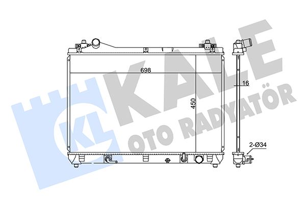 KALE OTO RADYATÖR 365400 Soğutma Sistemi Su Soğutucu & Parçaları - SUZUKI GRAND VITARA II (JT, TE, TD) uyumlu