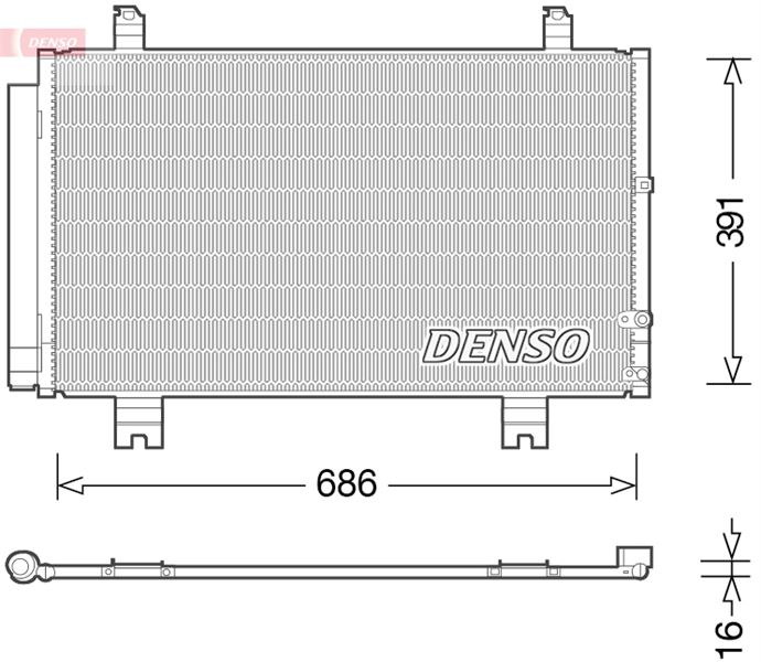DENSO DCN51013 İklimlendirme Sistemi Klima Radyatörü - LEXUS GS (_L1_) uyumlu