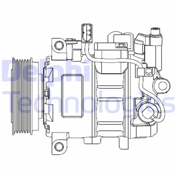 DELPHI CS20476 İklimlendirme Sistemi Kompresör Parçaları - VW TRANSPORTER T5 Minibüs/Otobüs (7HB, 7HJ, 7EB, 7EJ) uyumlu