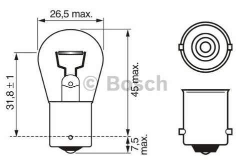 BOSCH 1 987 302 280 Farlar & Aydınlatma Ampuller - BMW 1502-2002 (E10) uyumlu