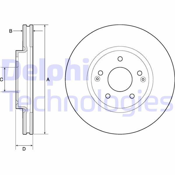 DELPHI BG4809C Fren Sistemleri Fren Diski - SSANGYONG KORANDO (CK) uyumlu