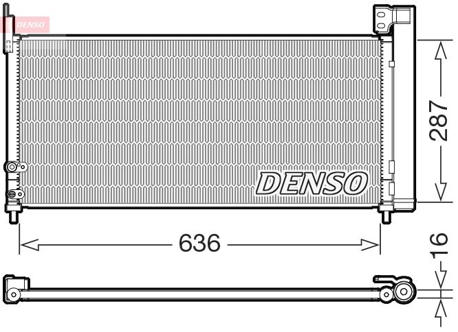 DENSO DCN50122 İklimlendirme Sistemi Klima Radyatörü - TOYOTA AURIS (_E18_) uyumlu