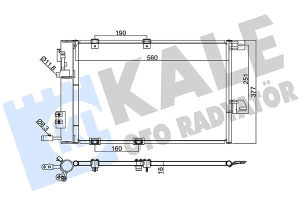 KALE OTO RADYATÖR 393300 İklimlendirme Sistemi Klima Radyatörü - OPEL ASTRA G Hatchback (T98) uyumlu