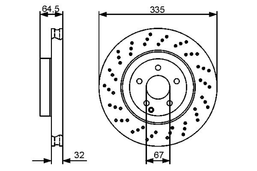 BOSCH 0 986 479 413 Fren Sistemleri Fren Diski - MERCEDES-BENZ S-SERISI (W221, V221) uyumlu