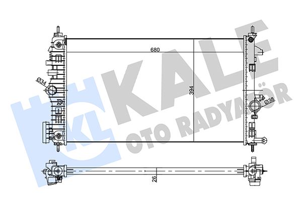 KALE OTO RADYATÖR 355645 Soğutma Sistemi Su Soğutucu & Parçaları - OPEL INSIGNIA A (G09) uyumlu