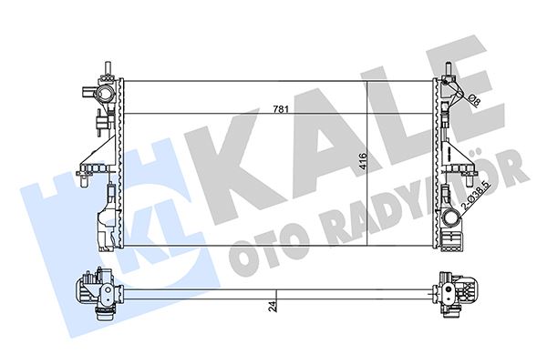 KALE OTO RADYATÖR 355665 Soğutma Sistemi Su Soğutucu & Parçaları - PEUGEOT BOXER Minibüs/Otobüs uyumlu