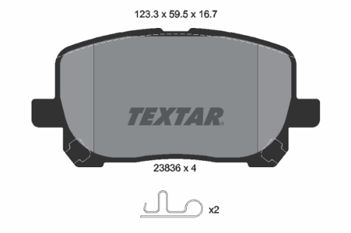 TEXTAR 2383601 Fren Sistemleri Fren Balatası - TOYOTA AVENSIS VERSO (_M2_) uyumlu