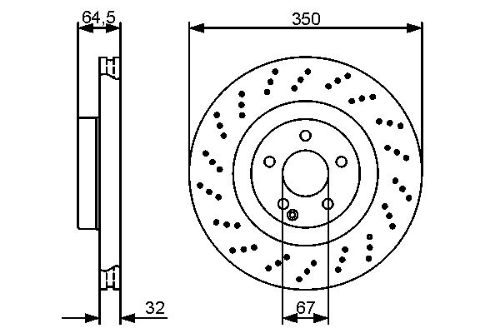 BOSCH 0 986 479 412 Fren Sistemleri Fren Diski - MERCEDES-BENZ S-SERISI (W221, V221) uyumlu