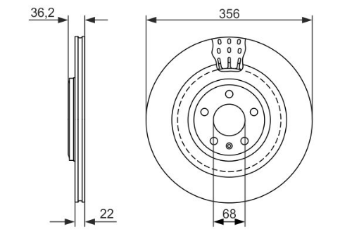 BOSCH 0 986 479 749 Fren Sistemleri Fren Diski - AUDI A7 Sportback (4GA, 4GF) uyumlu