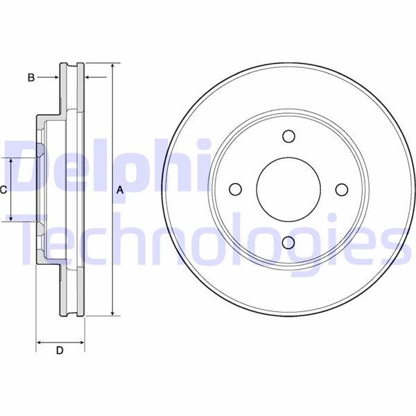 DELPHI BG4742C Fren Sistemleri Fren Diski - NISSAN NOTE (E11, NE11) uyumlu