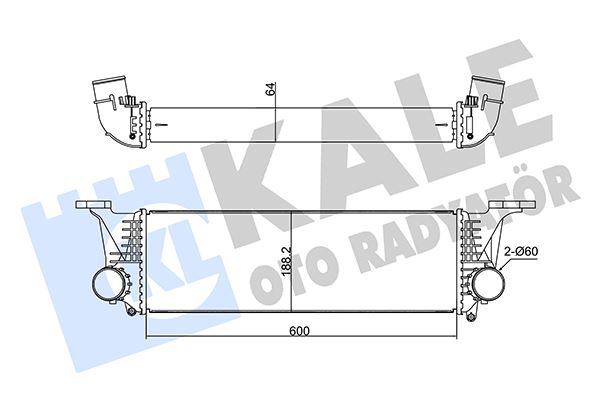KALE OTO RADYATÖR 350950 Motor Turbo Radyatörü - IVECO DAILY V Platform şasi uyumlu