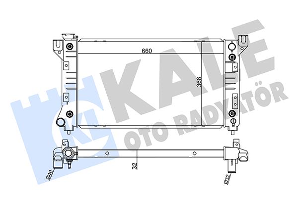KALE OTO RADYATÖR 355700 Soğutma Sistemi Su Soğutucu & Parçaları - CHRYSLER VOYAGER / GRAND VOYAGER III (GS_, NS_) uyumlu