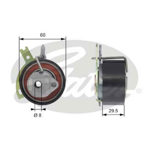 GATES T43186 Motor Kayış Kasnağı - PEUGEOT 508 I (8D_) uyumlu