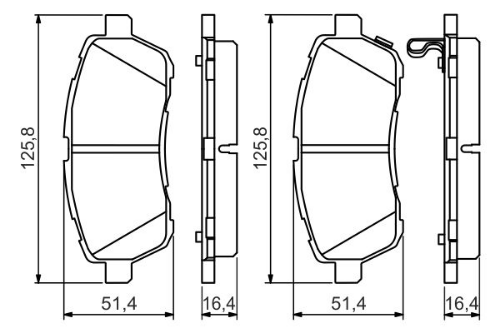 BOSCH 0 986 494 574 Fren Sistemleri Fren Balatası - DAIHATSU SIRION (M3_) uyumlu