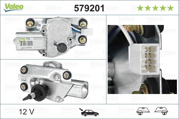 VALEO 579201 Kaporta & Gövde Parçaları Cam Silecek Mekanizması - ROVER 200 II Hatchback (RF) uyumlu