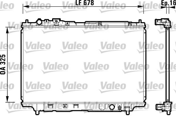 VALEO 734120 Soğutma Sistemi Su Soğutucu & Parçaları - MAZDA 323 S V (BA) uyumlu