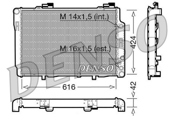 DENSO DRM17073 Soğutma Sistemi Su Soğutucu & Parçaları - MERCEDES-BENZ C-SERISI (W202) uyumlu