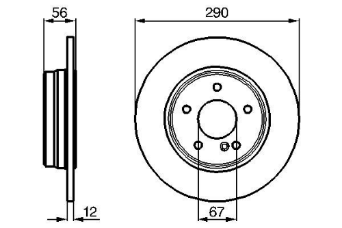 BOSCH 0 986 478 899 Fren Sistemleri Fren Diski - MERCEDES-BENZ E-SERISI T-Model (S210) uyumlu
