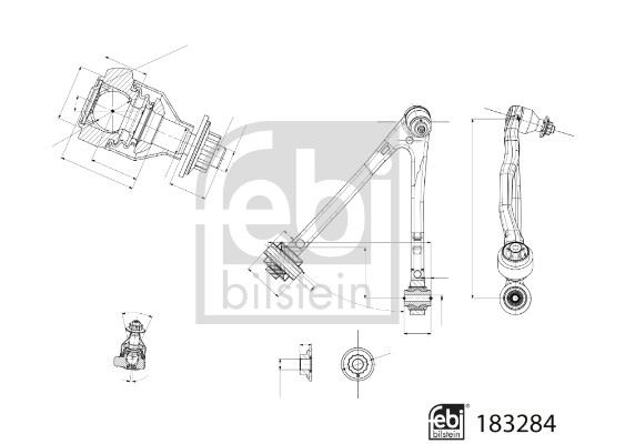 FEBI BILSTEIN 183284 Süspansiyon Sistemi Bugi Kolu - BMW i3 (I01) uyumlu