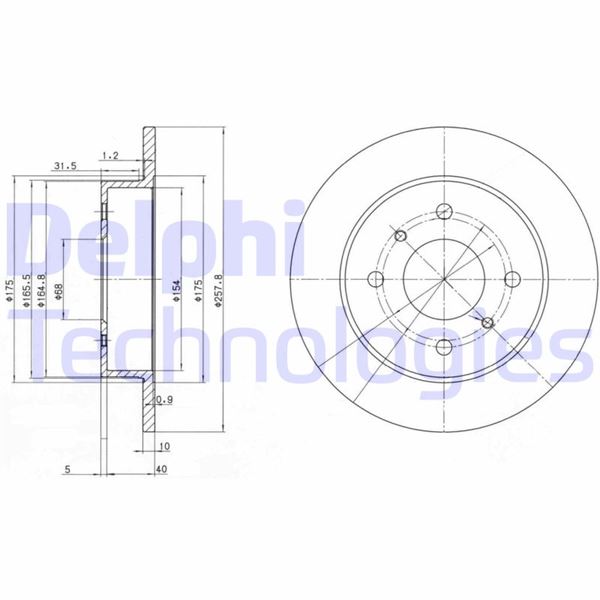 DELPHI BG2633 Fren Sistemleri Fren Diski - NISSAN PRIMERA (P10) uyumlu