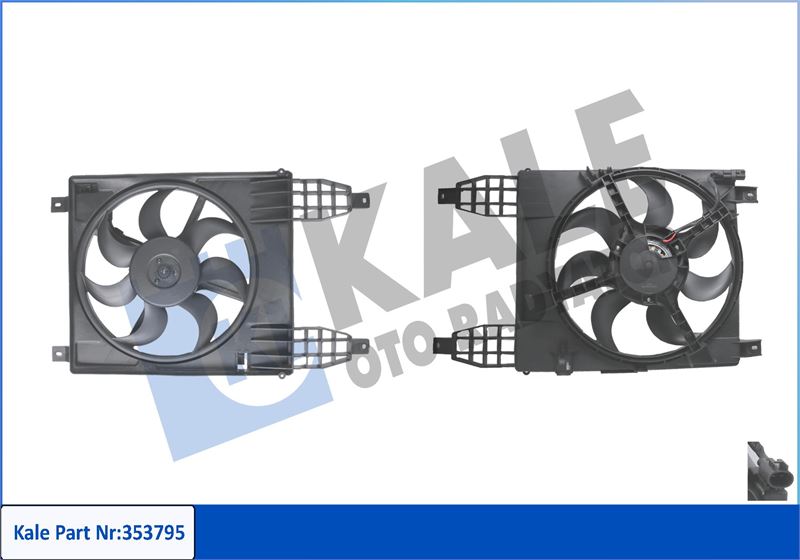 KALE OTO RADYATÖR 353795 Soğutma Sistemi Fan - CHEVROLET AVEO / KALOS Sedan (T250, T255) uyumlu