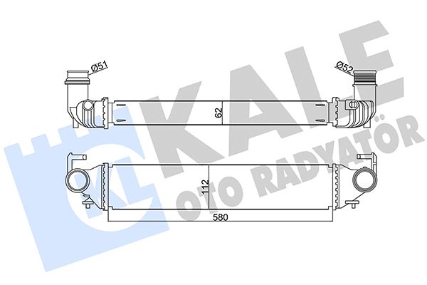KALE OTO RADYATÖR 350965 Motor Turbo Radyatörü - JEEP RENEGADE SUV (BU, B1, BV) uyumlu