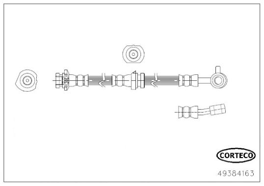 CORTECO 49384163 Fren Sistemleri Fren Hortumları - NISSAN TIIDA Hatchback (C11) uyumlu