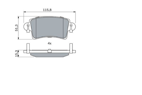 BOSCH 0 986 494 043 Fren Sistemleri Fren Balatası - RENAULT MASTER II Panelvan/Van (FD) uyumlu