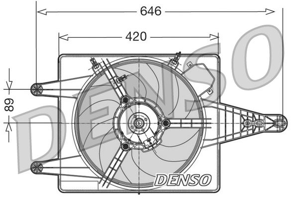 DENSO DER01010 Soğutma Sistemi Fan - ALFA ROMEO 156 (932_) uyumlu