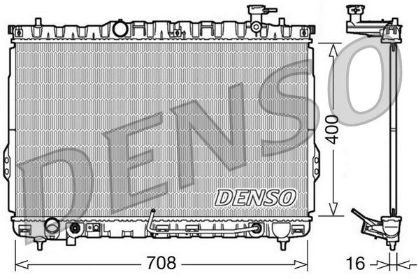 DENSO DRM41002 Soğutma Sistemi Su Soğutucu & Parçaları - HYUNDAI SANTA FÉ I (SM) uyumlu
